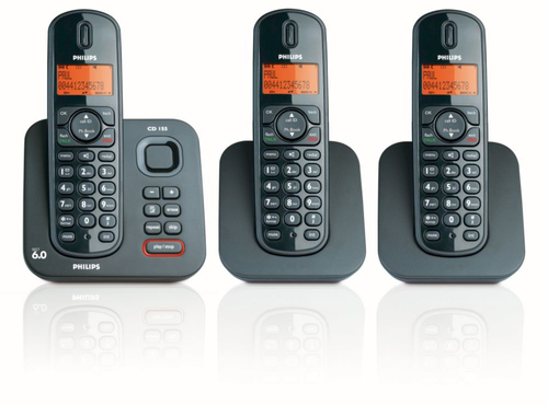 Philips CD1553B/17 telephone Caller ID Black