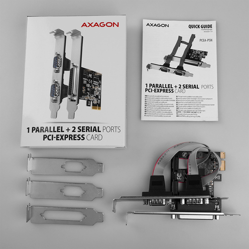 AXAGON 1 Parallel-Port DB25  2 RS-232 Serielle Ports DB9 PCI-Expresss Karte – Foto 5 von 7