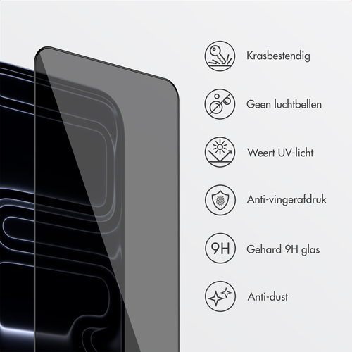 Accezz Gehard Glas Privacy SH00089415 - Screenprotector + Applicator, afbeelding 4