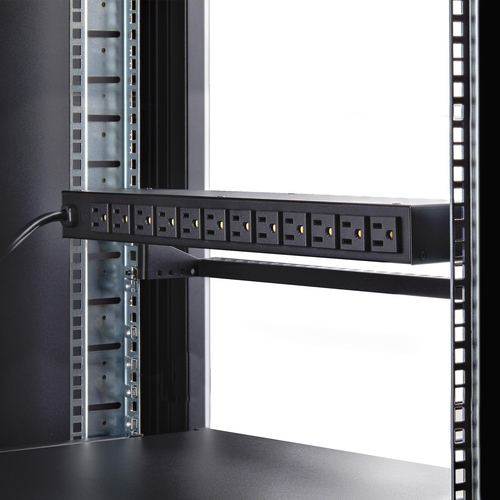 StarTech.com 16-Outlet Horizontal Rack Mount Metered PDU, 1U Server Power Strip w/Surge Protector – image 7