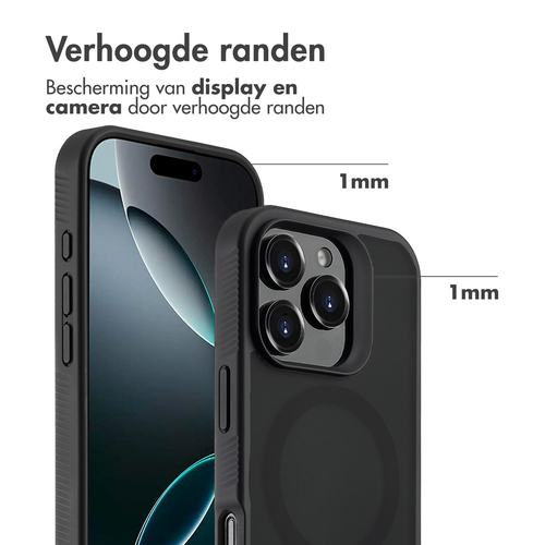 Accezz Rugged Frosted Backcover met MagSafe iPhone 16 Pro - Zwart, afbeelding 7