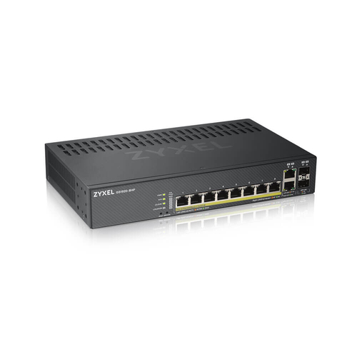 Zyxel GS1920-8HPv2 Управляемый L2/L3/L4 Gigabit Ethernet (10/100/1000) Питание по Ethernet (PoE) Черный