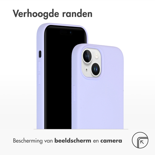 Accezz Liquid Silicone Backcover iPhone 15 Telefoonhoesje Paars, afbeelding 6