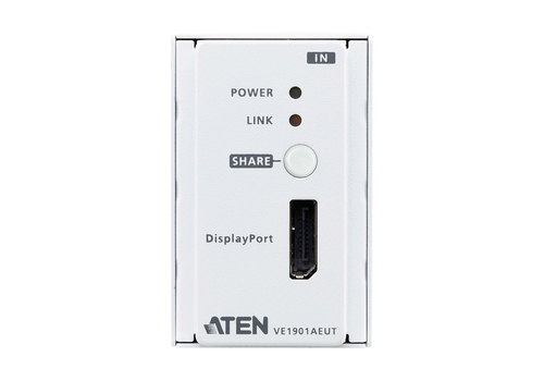 ATEN DisplayPort HDBaseT-Lite Transmitter with EU Wall Plate / PoH – image 3