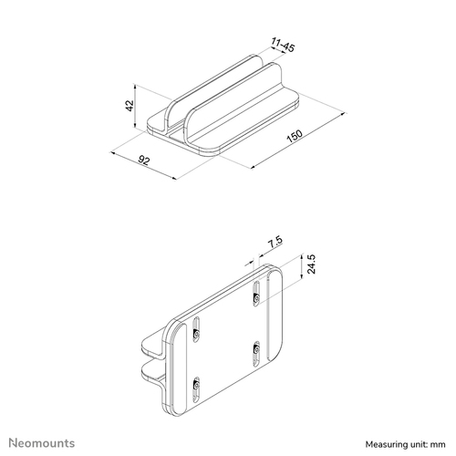 Neomounts NSLS300 Support Vertical pour Ordinateur Portable Argent – Photo 9 sur 11