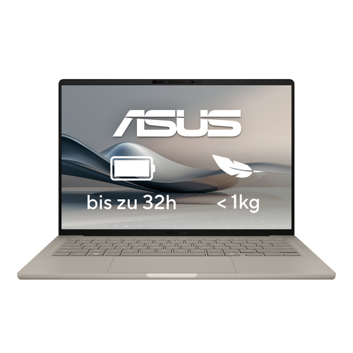 ASUS Zenbook A14 UX3407QA-QD498W Snapdragon X1-26-100 Ноутбук 35,6 cm (14") WUXGA 16 GB LPDDR5x-SDRAM 1 TB Твердотельный накопитель (SSD) Wi-Fi 6E (802.11ax) Windows 11 Home Бежевый