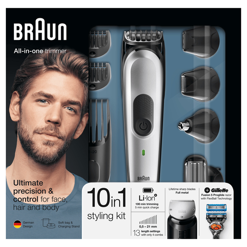 Braun Multigroomer 10-in-1 All-in-one trimmer MGK7020, Beard Trimmer & Hair Clipper, Mini Shaver & Detail Trimmer – image 4