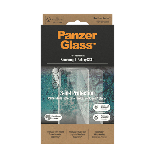 PanzerGlass 3-in-1 Pack Samsung Galaxy S23+ Skærmbeskytter – billede 3