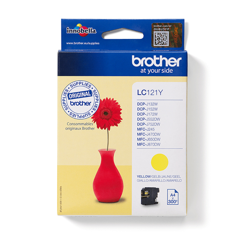 Original Brother LC121Y Yellow Ink Cartridge - image 1