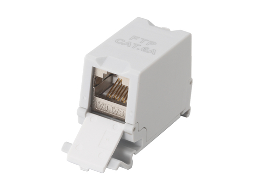 Equip Cat.6A DIN rail inline coupler, Shielded
