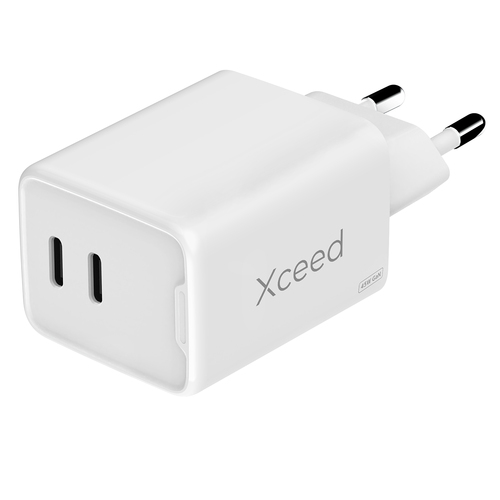 Xceed 45W GaN Charger - Dual USB-C - White