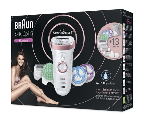Braun Silk-épil 9 81646958 epilator 40 tweezers Rose gold, White – image 2