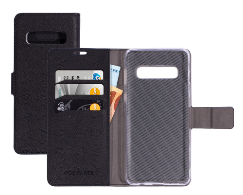 Mobiparts Saffiano Wallet Case Samsung Galaxy S10 Black