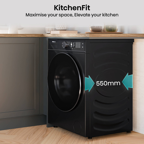 Hisense 5i KitchenFit Series WD5I1045BBQ WiFi-enabled 10.5 kg Washer Dryer - Black - image 6