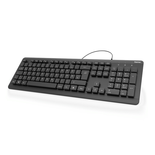 Hama KC-600 клавиатура Офисная USB QWERTZ Немецкий Черный
