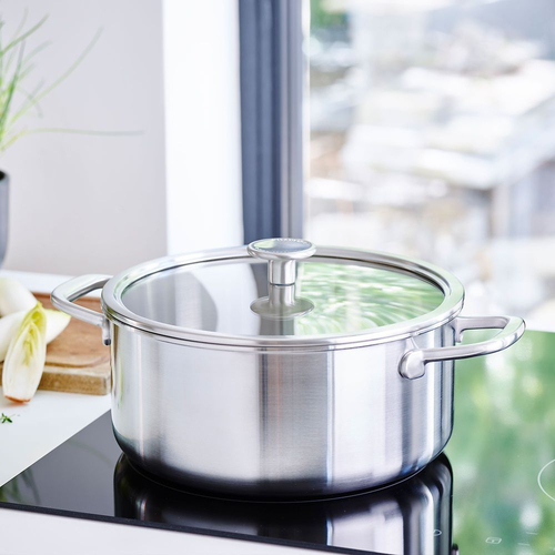 KitchenAid Multi-Ply Stainless Steel Casserole with Lid in Silver Size: 24cm - Silver - image 4