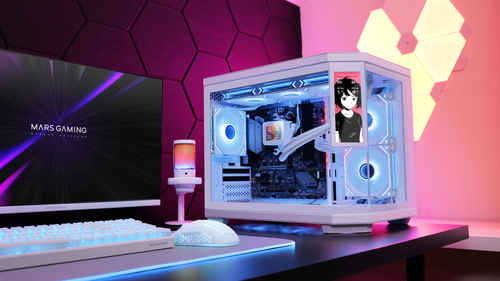 Mars Gaming MC3TCORELCDMW computer case Mini Tower White – image 7