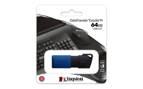 Kingston Technology DataTraveler Exodia M 64GB USB 3.2 Flash Drive - Blue - image 6