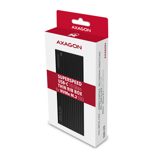 AXAGON EEM2-GTR USB-C 3.2 Gen2 - M.2 NVMe SSD THIN RIB 42-80mm box *USBCM *USBCF *M.2, afbeelding 10
