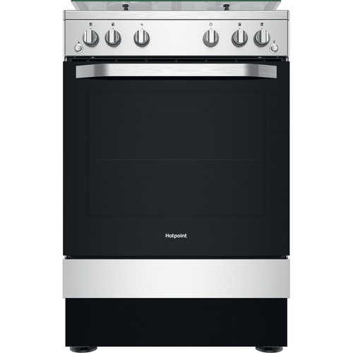 Hotpoint HS67G2PMX/UK Freestanding cooker Electric/Gas Gas Stainless steel