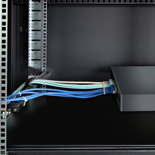 StarTech.com 1U Rack Mountable Cable Lacing Bar wAdjustable Depth, Cable Support Guide For Organized 19" RacksCabinets, Horizontal Cable Guide For, afbeelding 7