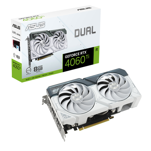 Tarjetas de Video ASUS DUAL-RTX4060TI-8G-WHITE