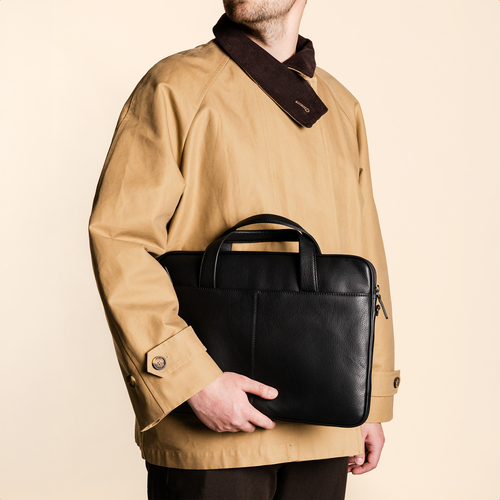 Accezz Leather Laptoptas 16 inch - Zwart, afbeelding 3