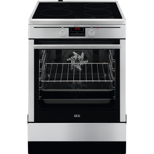 AEG CIB6441ABM Freestanding cooker Electric Zone induction hob Stainless steel