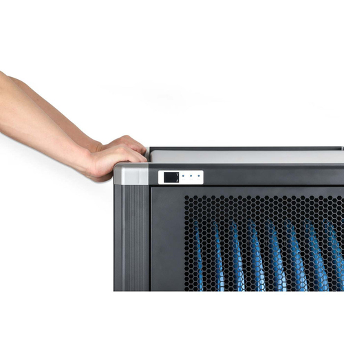 Manhattan Laadtrolley voor 30 laptops (tot 16"), laden via interne AC-adapters (EU) (installatie van voedingskabels van apparaten vereist), geschikt voor ALLE laptops, iPad, MacBook en Chromebook, vakken 380×30×280 mm, landkast, afsluitbaar