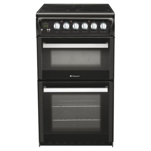 Hotpoint EW38K cooker Freestanding cooker Electric Ceramic hob Black