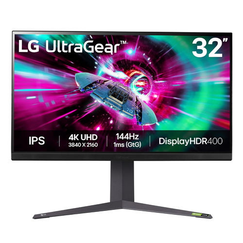 LG 32GR93U-B монитор для ПК 80 cm (31.5") 3840 x 2160 пикселей 4K Ultra HD ЖК Черный, Серый, Пурпурный
