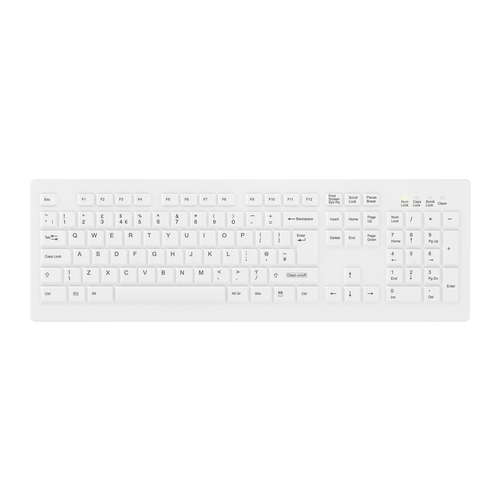 Contour Design Active Key AK-C8100F-FU1-W/UK клавиатура Медицина Беспроводной RF QWERTY Британский английский Белый