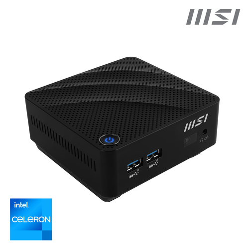 MSI Cubi N JSL COMPACT N4500 4GB W11P Intel® Celeron® N DDR4-SDRAM 128 GB Твердотельный накопитель (SSD) Windows 11 Pro Mini PC Мини-ПК Черный