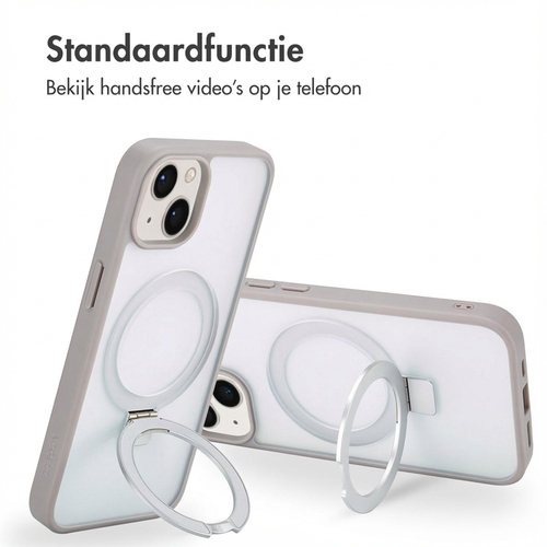 Accezz Ring Stand Backcover met MagSafe iPhone 14 - Grey, afbeelding 3