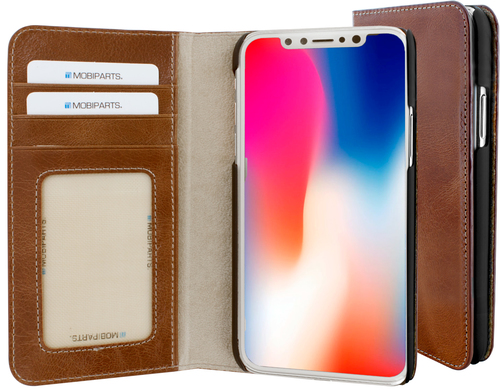 Mobiparts Excellent Wallet Case Apple iPhone X, iPhone XS Oaked Cognac – image 1