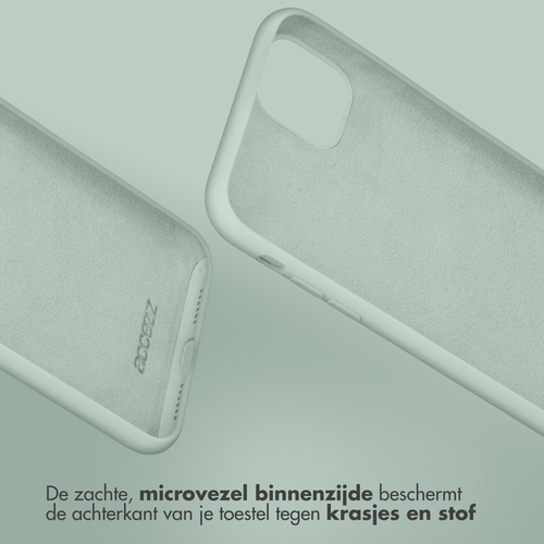 Accezz Liquid Silicone voor Apple iPhone 12 (Pro) Telefoonhoesje Blauw, afbeelding 8