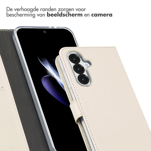 Selencia Echt Lederen Bookcase Samsung Galaxy A56 - Greige, afbeelding 4