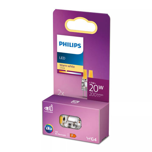 Philips 8720169300613 LED лампа Теплый белый 2700 K 1,7 W G4 F