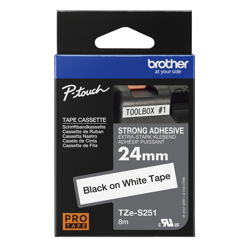 Brother TZE-S251 cinta para impresora de etiquetas Negro sobre blanco TZ imagen 4