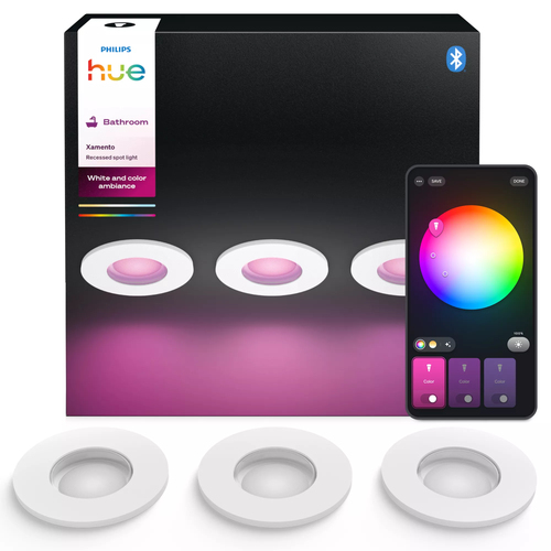 Philips Hue Xamento Badezimmer-Einbaustrahler White & Color Weiß 3er-Pack – Foto 3 von 3