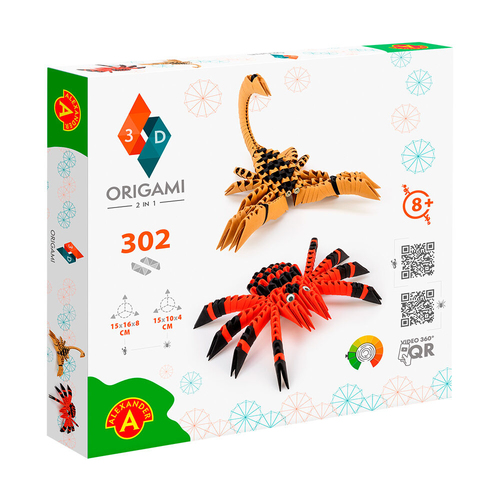 Alexander Toys ORIGAMI 3D – 2 in 1 – Spider & Scorpion