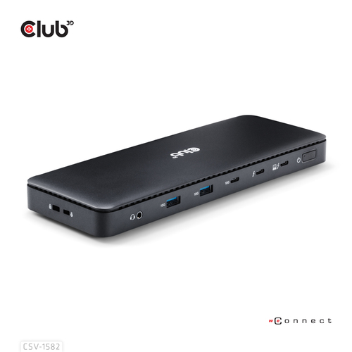 Club 3D 12-in-1 - docking station - USB-C  USB4  Thunderbolt 3  Thunderbolt 4 - 2 x HDMI DP Thunderbolt 4 - 25GbE – Foto 6 von 8