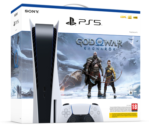 Sony Interactive Entertainment PlayStation 5 Standard + God of War Ragnarök 825 GB Wi-Fi Черный, Белый
