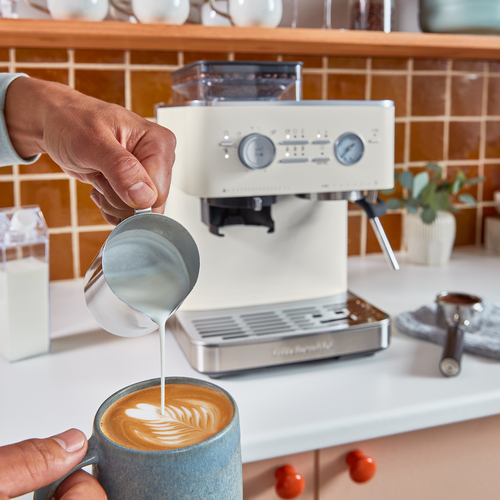 KitchenAid Semi Automatic Espresso Machine with Burr Grinder Porcelain - image 5