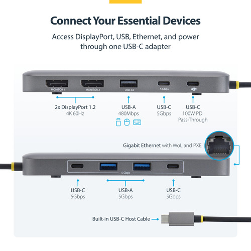 StarTech.com 10-in-1 USB-C to Dual-DisplayPort Multiport Adapter – image 8