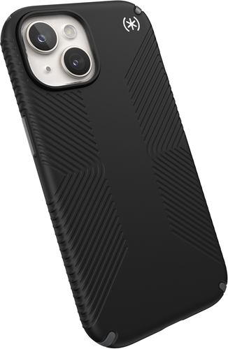 Speck Presidio2 Grip Apple iPhone 15 Black - with Microban, Hoes, Apple, iPhone 15, 15,5 cm (6.1"), Zwart