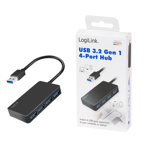 USB Hub Logilink USB 3.2 4-Port Black, afbeelding 6