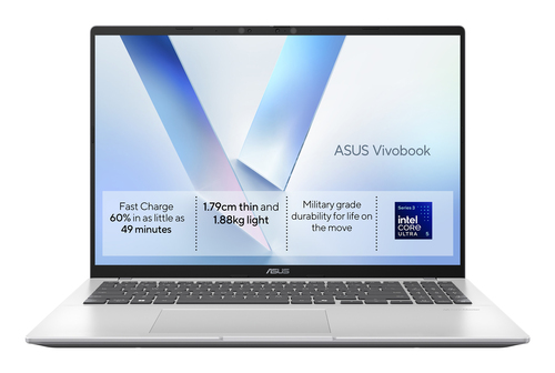 ASUS Vivobook 16 S1607AA-MB086W Copilot+ PC Intel Core Ultra 5 325 Ноутбук 40,6 cm (16") WUXGA 16 GB DDR5-SDRAM 512 GB Твердотельный накопитель (SSD) Wi-Fi 6 (802.11ax) Windows 11 Home Серебристый