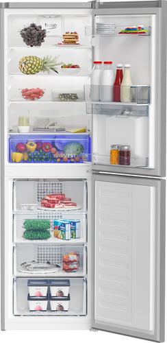 Beko CNG4582DVPS 182cm 50/50 Frost Free Fridge Freezer - Stainless Steel Effect - E Rated, Stainless Steel - image 4
