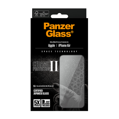 PanzerGlass Ultra-Wide Fit Ceramic II Apple iPhone 17 Air Screenprotector, afbeelding 3